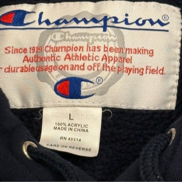 Michigan Football Hoodie Sweatshirt Champion Large Wolverines College Spell Out - Picture 9 of 10